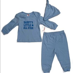 Fisher-Price 6/9 Months 3 Piece Set Blue